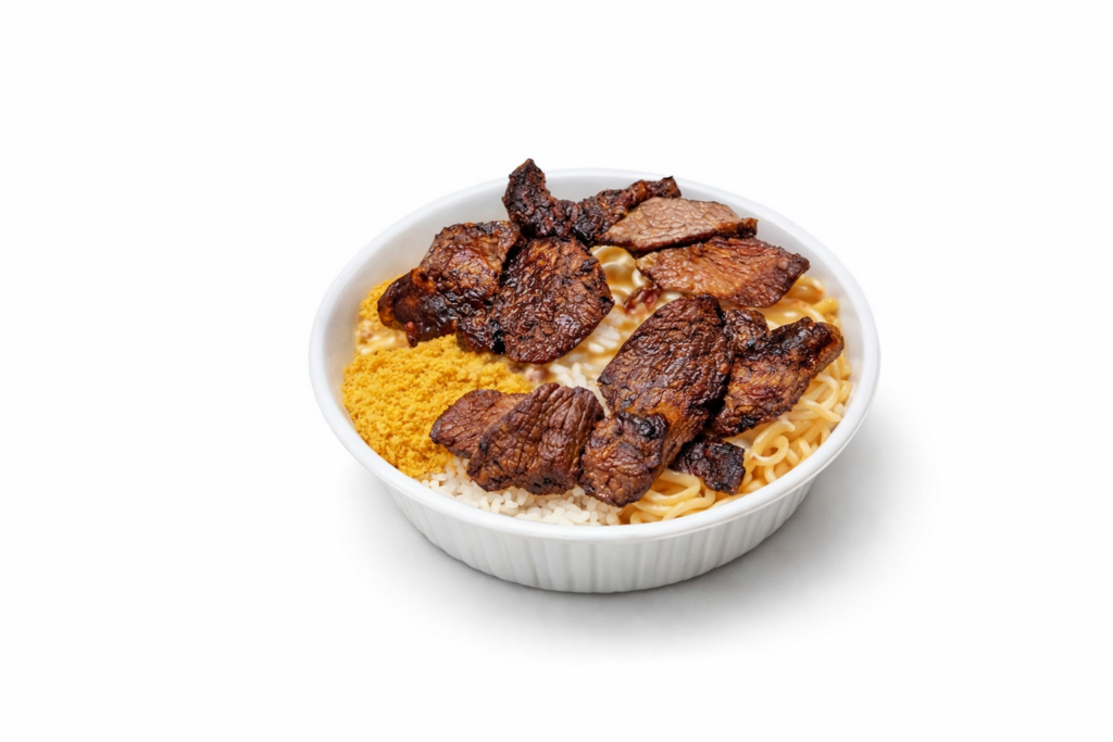 Marmitex reforçado só carne assada na brasa tamanhos P/M/G