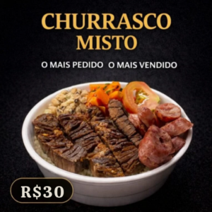 Marmitex Churrasco Misto R$30