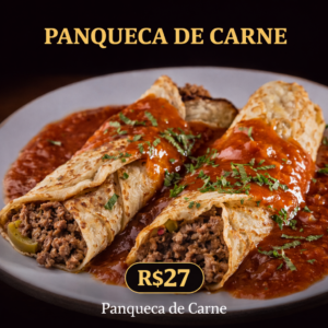 Marmitex panqueca de carne R$27