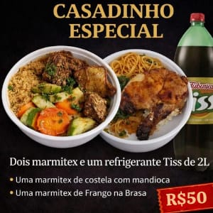 casadinho 2 marmitex + refri Brasa Viva Gastrobar