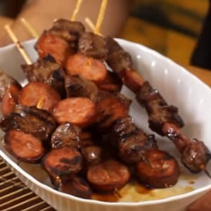 Espeto misto Carne e Linguiça